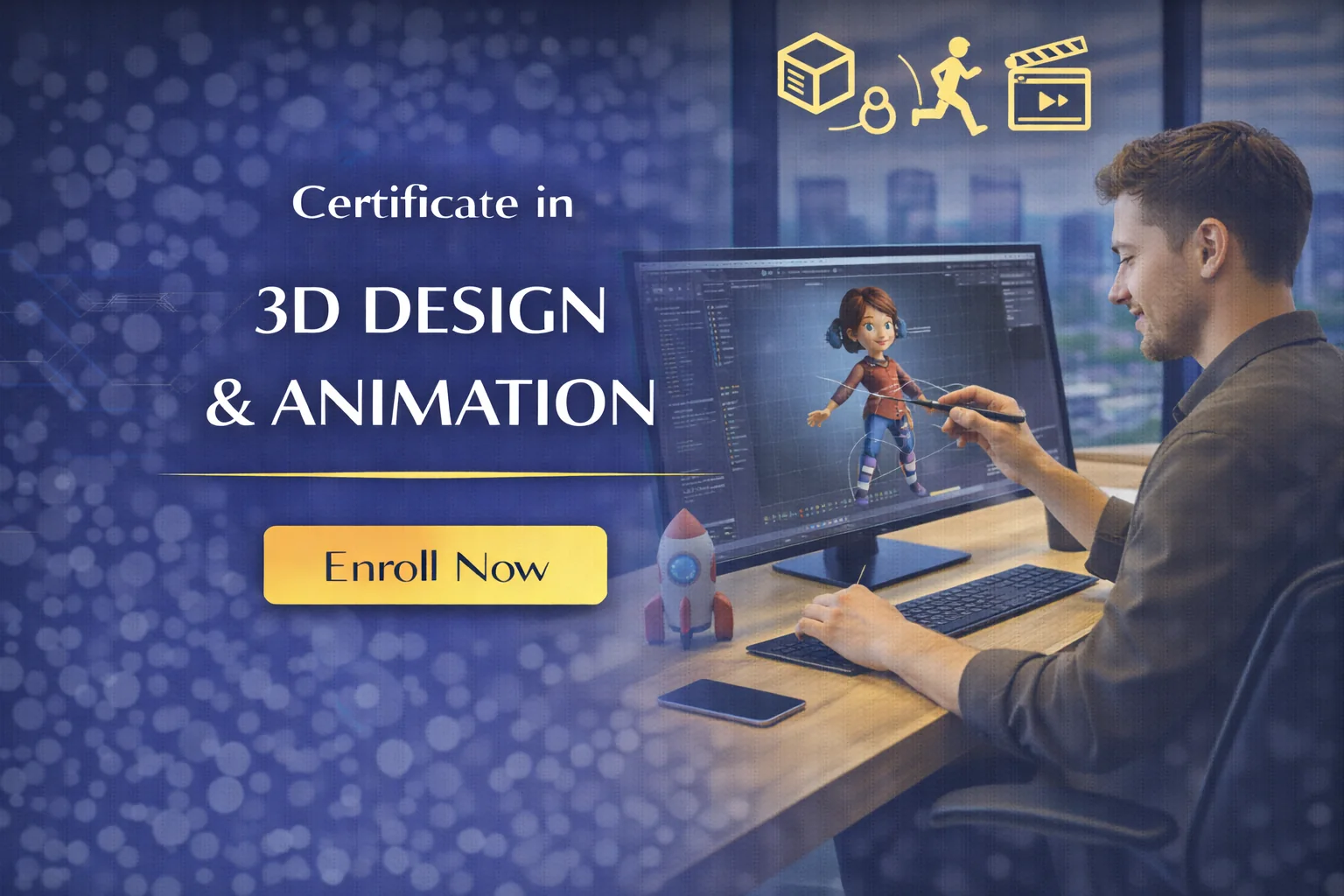 Certificate in 3D Design & Animation (Blender / Maya) programme cover