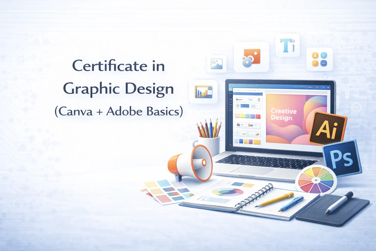 Certificate in Graphic Design (Canva + Adobe Basics) (Freelance + Business Branding Track) programme cover