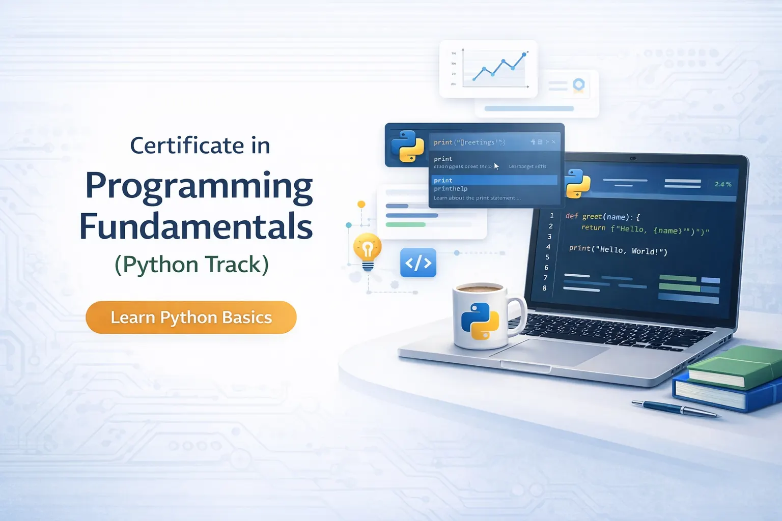 Certificate in Programming Fundamentals (Python Track) programme cover