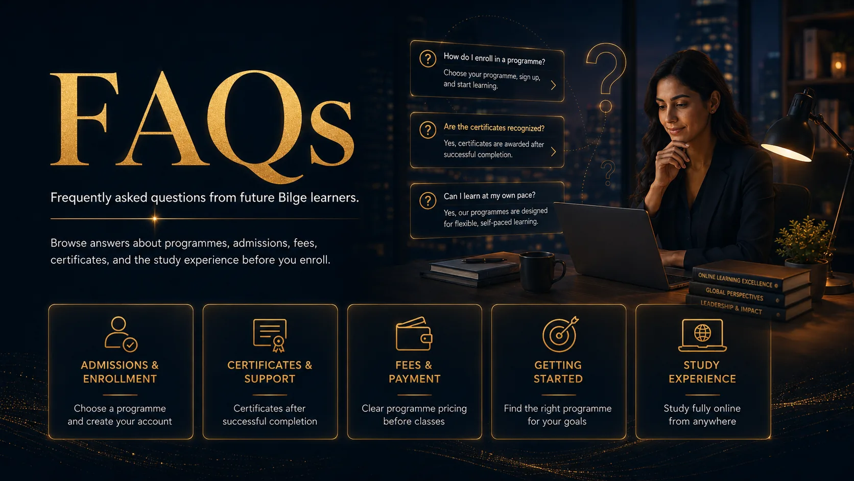 Frequently asked questions from future Bilge learners hero