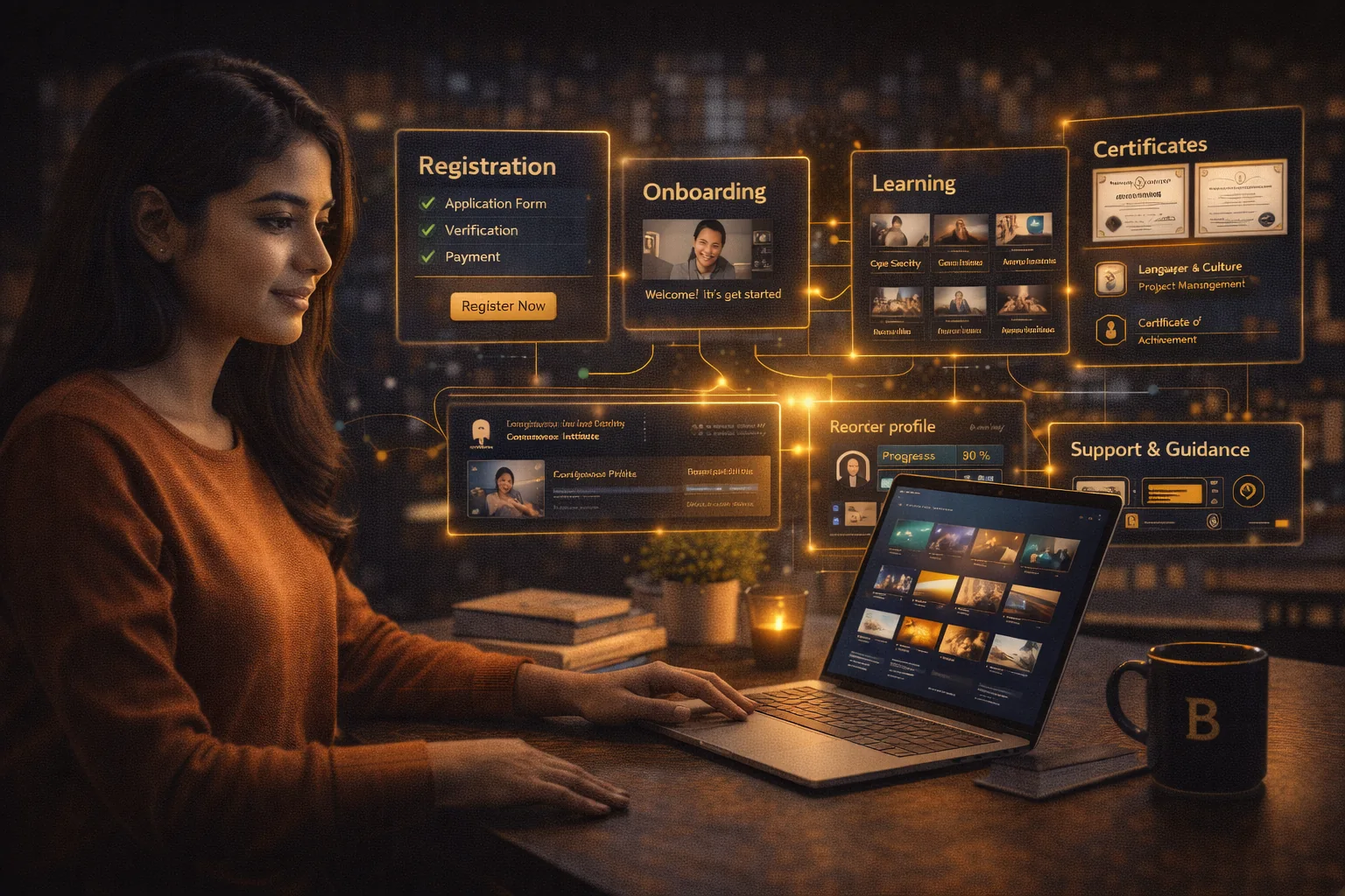 Learner onboarding journey at Bilge Online Institute
